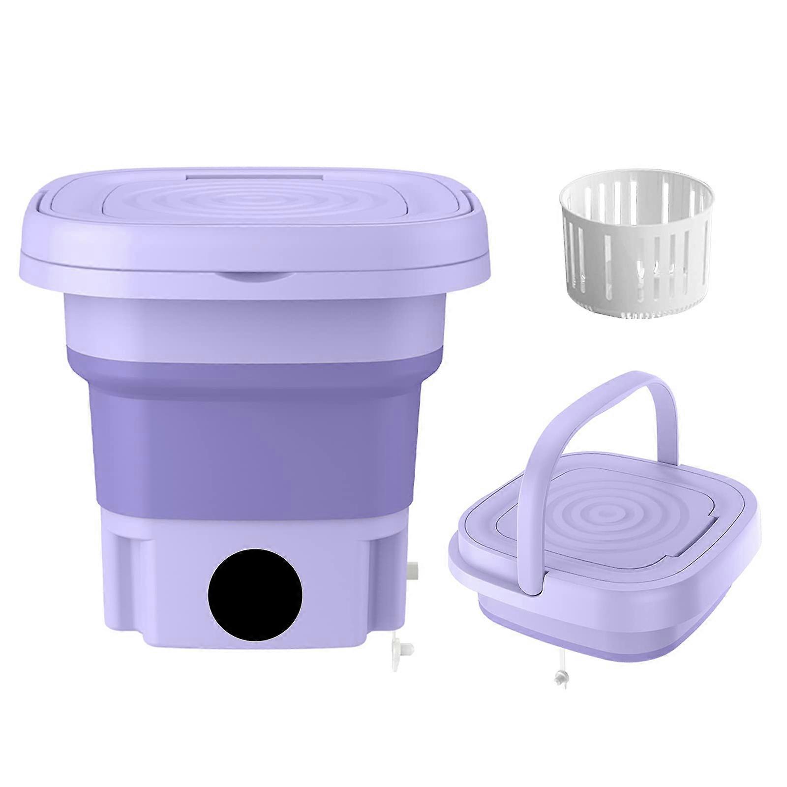 New 8L Portable Washing Machine, Mini Foldable Washer and Dryer Small Foldable Bucket Washer, Suitable for Apartment Dorm