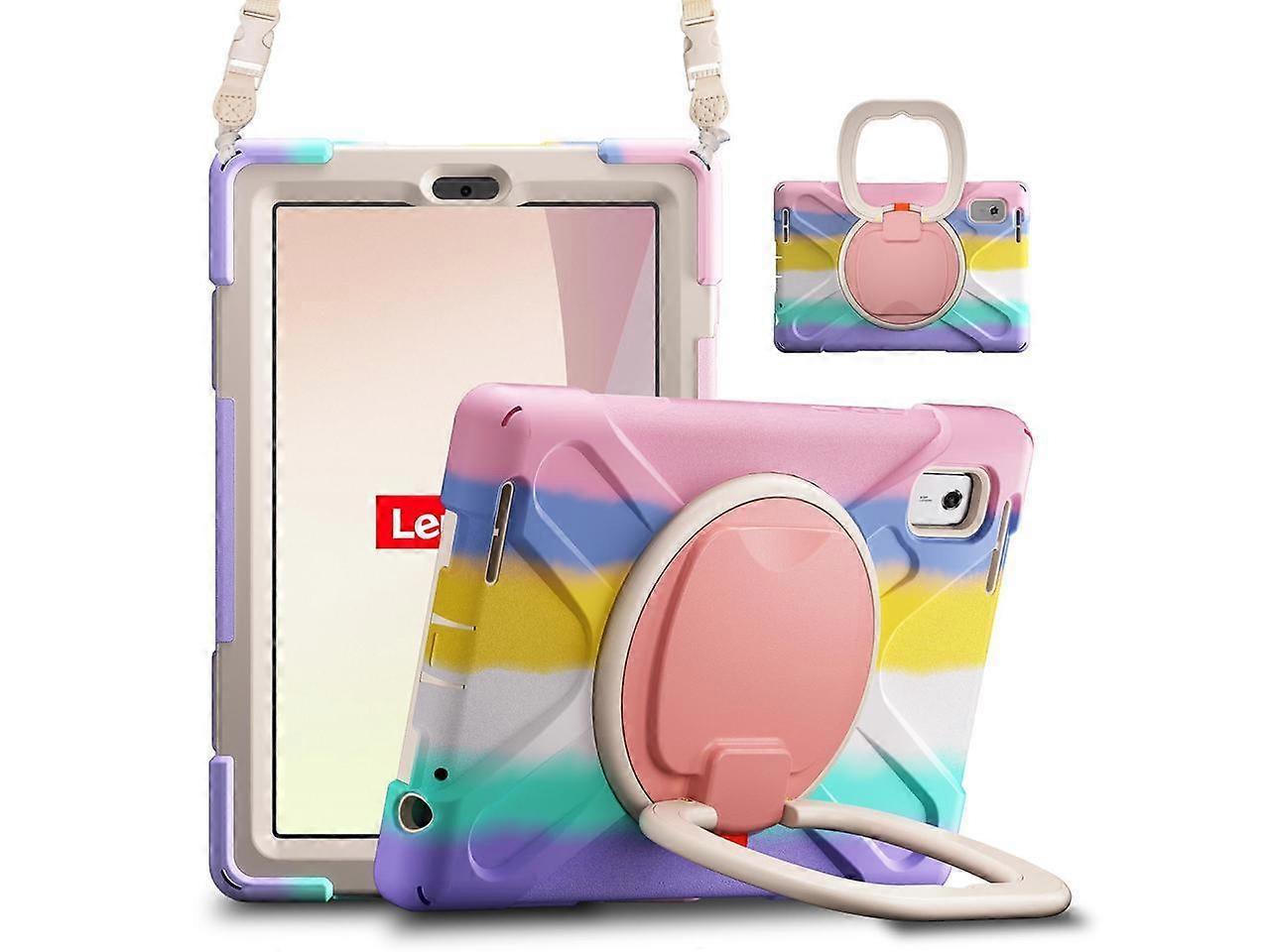 Protective Case for Lenovo Tab M9 2023 9 inch Model TB310XU / TB310FU with Pencil Holder Kickstand Hand Strap and Shoulder Strap, Rugged Shockproof Co