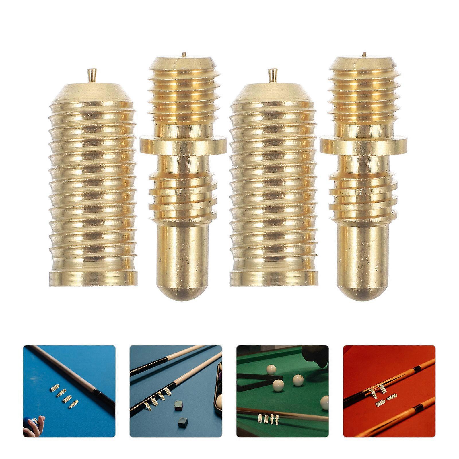 2 Sets Pool Cue Joint Pin Screws Billiard Cue Tip Inserting Screws Billiard Cue Hardware Supplies