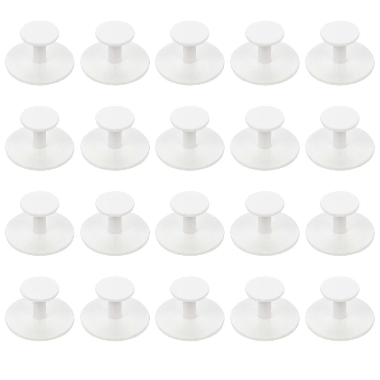20pcs Adhesive Cabinet Knobs Instant Handles Self-Stick Handles for Window Cabinet