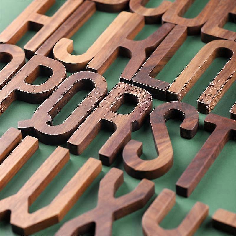 Black Walnut Wood Letters And Numbers 8cm High-MXBC
