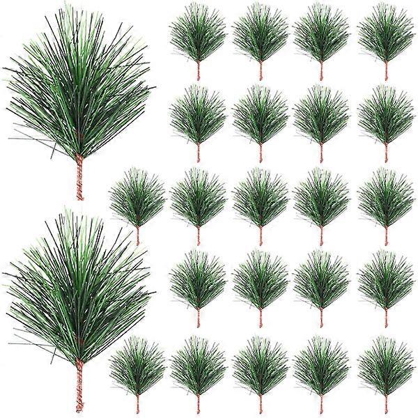 24Pcs Creative Pine Picks Novelty Simulation Christmas Pine Branches Decors