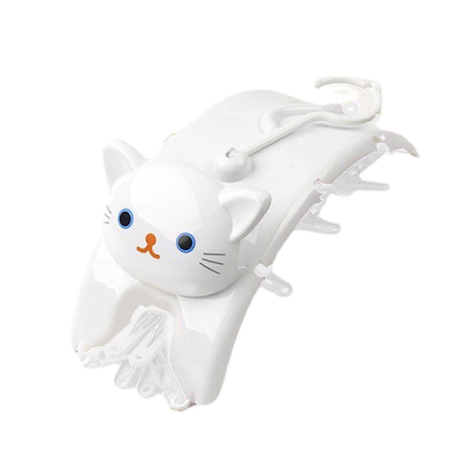 Cat Shape Multi-Clamp Clothes Rack  PP Material Multifunctional Sock Drying Rack for Dormitory