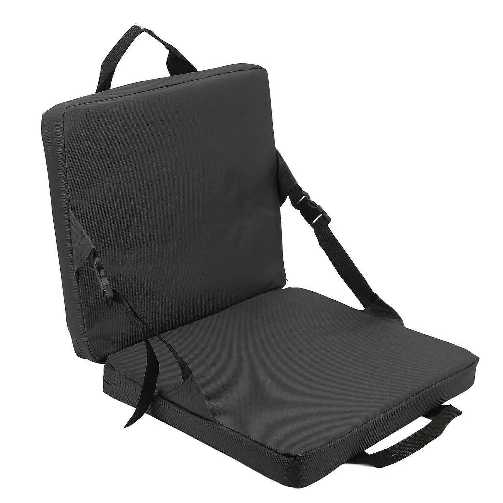 Outdoor Foldable Chair with Backrest Soft Sponge Cushion Back Chair for Stadium and Beach
