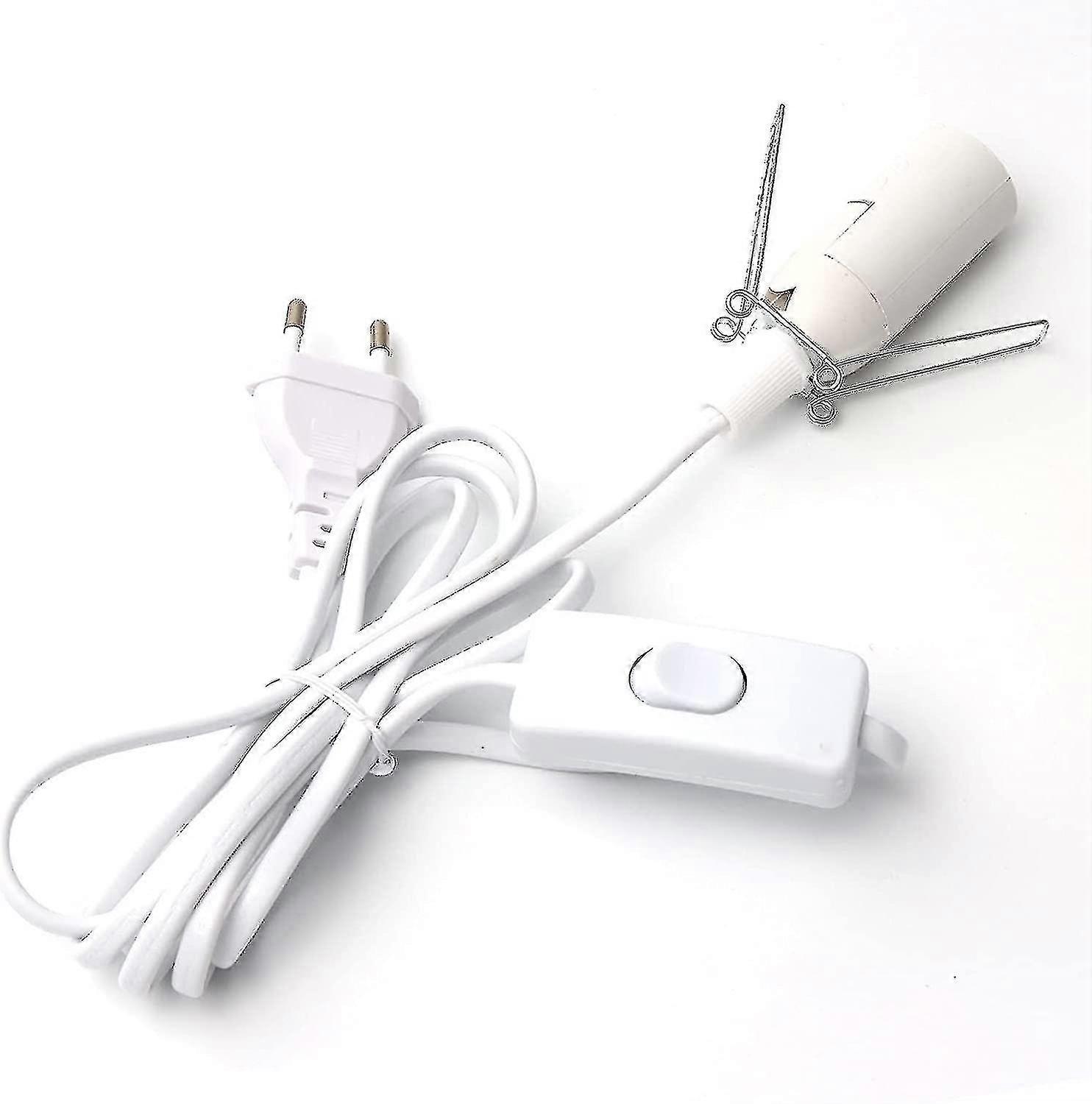 Cable For Salt Lamp With Switch - E14-1.8 M - Socket For Salt Lamp, White