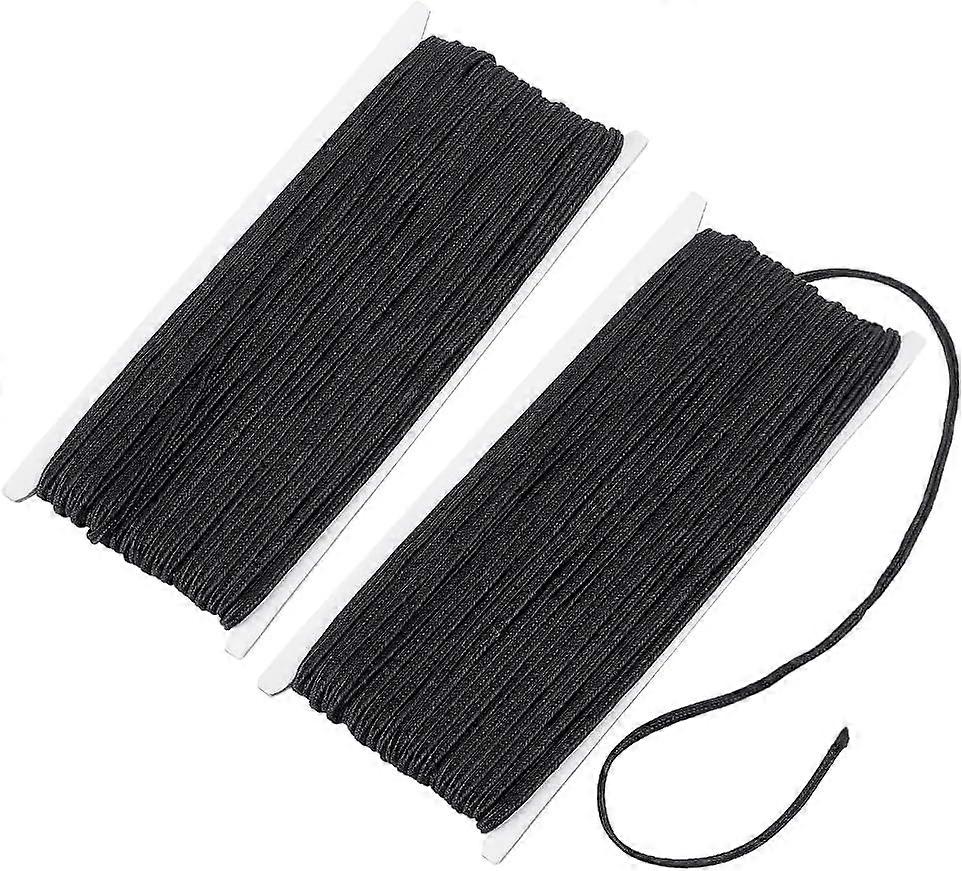 65 Yards Metallic Cord 3mm Flat Polyester Thread Braided Beading Cord Non-Stretch Tinsel Cord Rope Craft Ribbon for Quilting Trimming Christmas DIY Cr