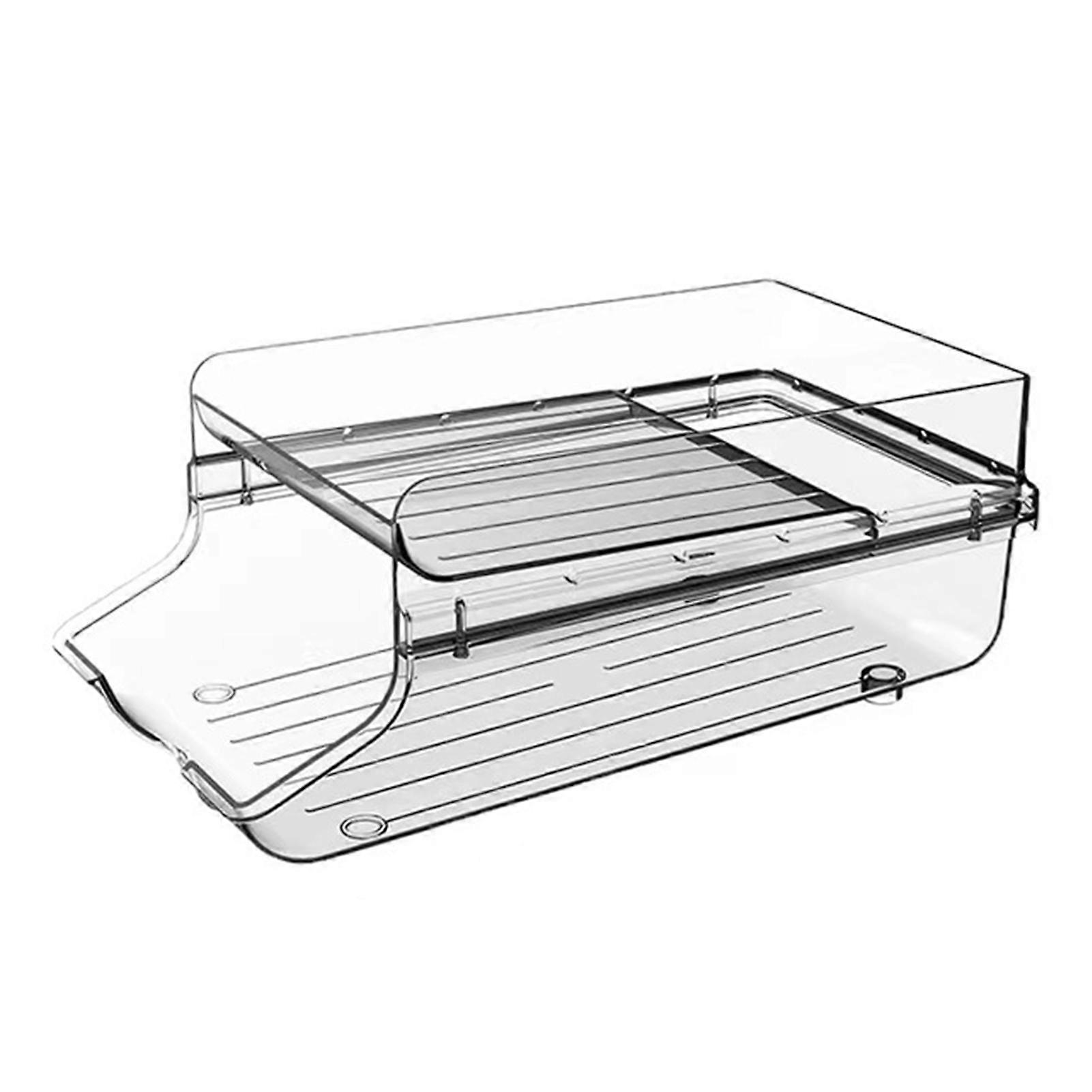 Refrigerator Beverage Can Storage Box Soda Can Dispenser Large Capacity Automatic Rolling Water Bottle Drink Dispenser Fridge Organizer
