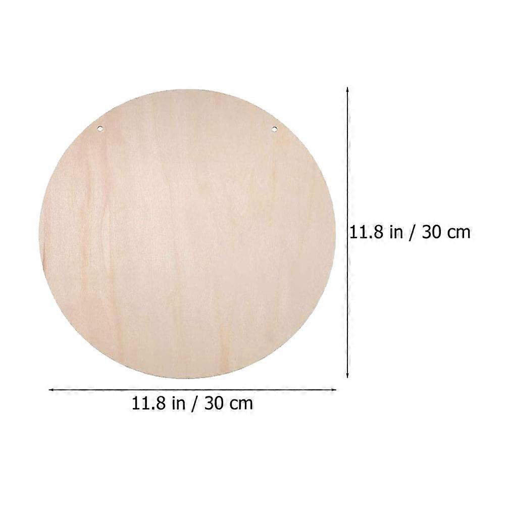 3 مجموعات قطع خشبية DIY معلقة المعلقات غير المكتملة شرائح خشبية مع حبل (خشب)