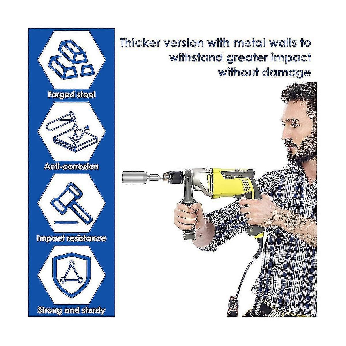 thumbnail image 2 of Aqur2020 Heavy Duty Ground Rod Driver - SDS Plus Compatible Tool For T Posts & Unistrut Installation 2 of 11