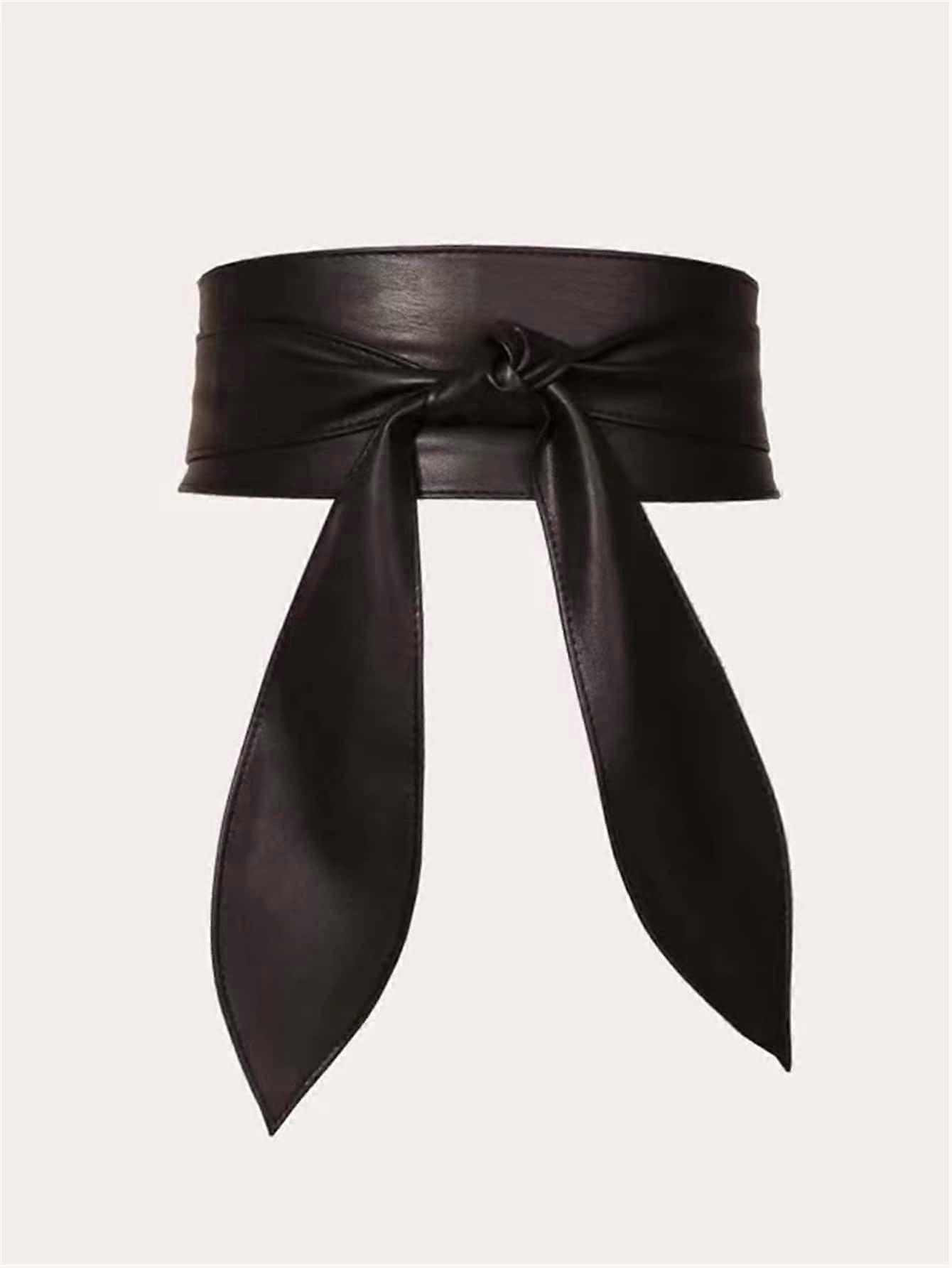Elegant 1pc Women's Soft & Wide Waist Belt With Bowknot Detail And Long Tail Halloween