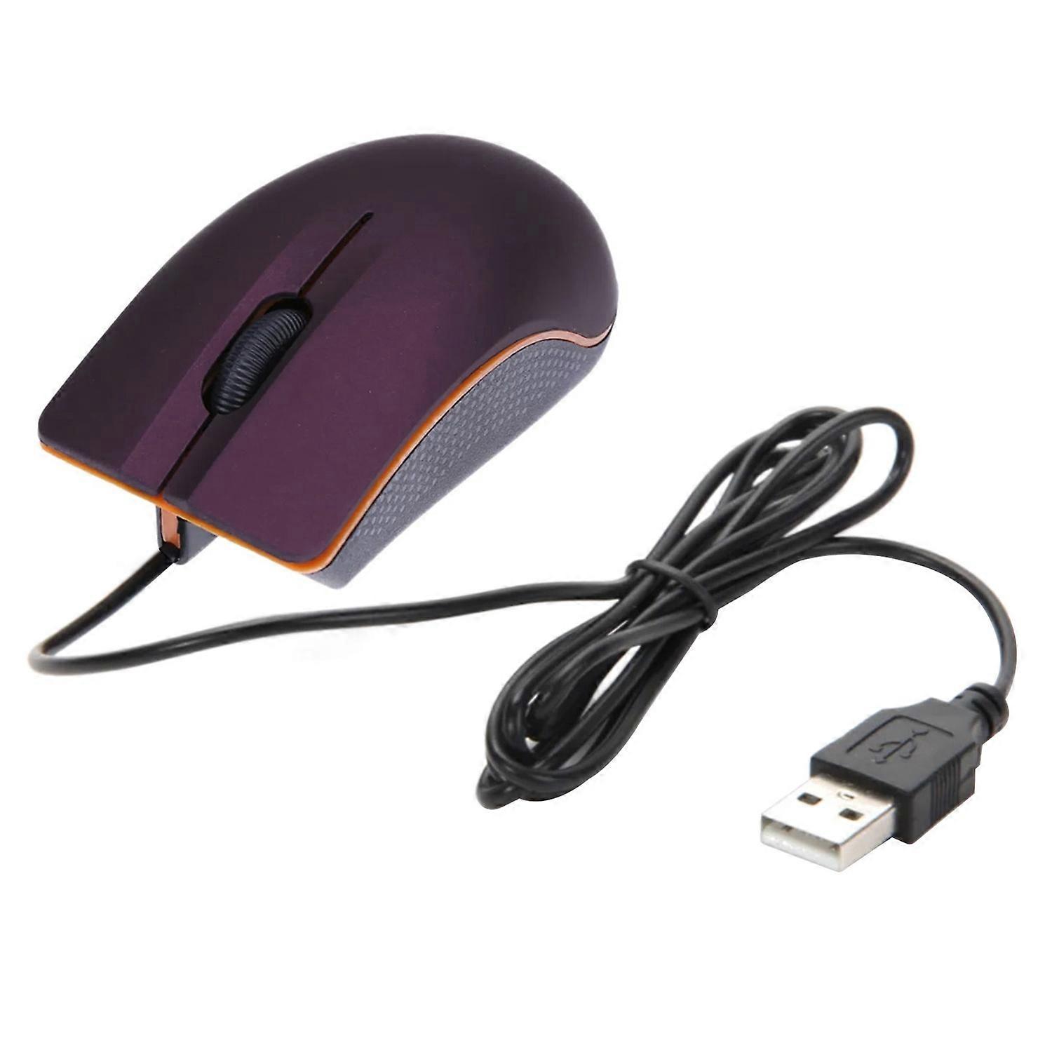 USB Wired Office Mouse Ergonomic 1200DPI 3 Buttons High Precision Mute Desktop Computer Gaming
