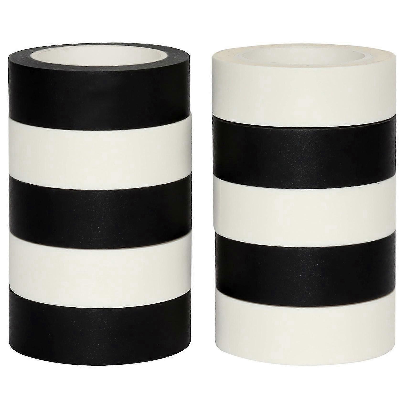 Diy Basic Solid Color Black And White Paper Tape Foreign Trade Supply And Paper Tape Box Set Hand Account Tape