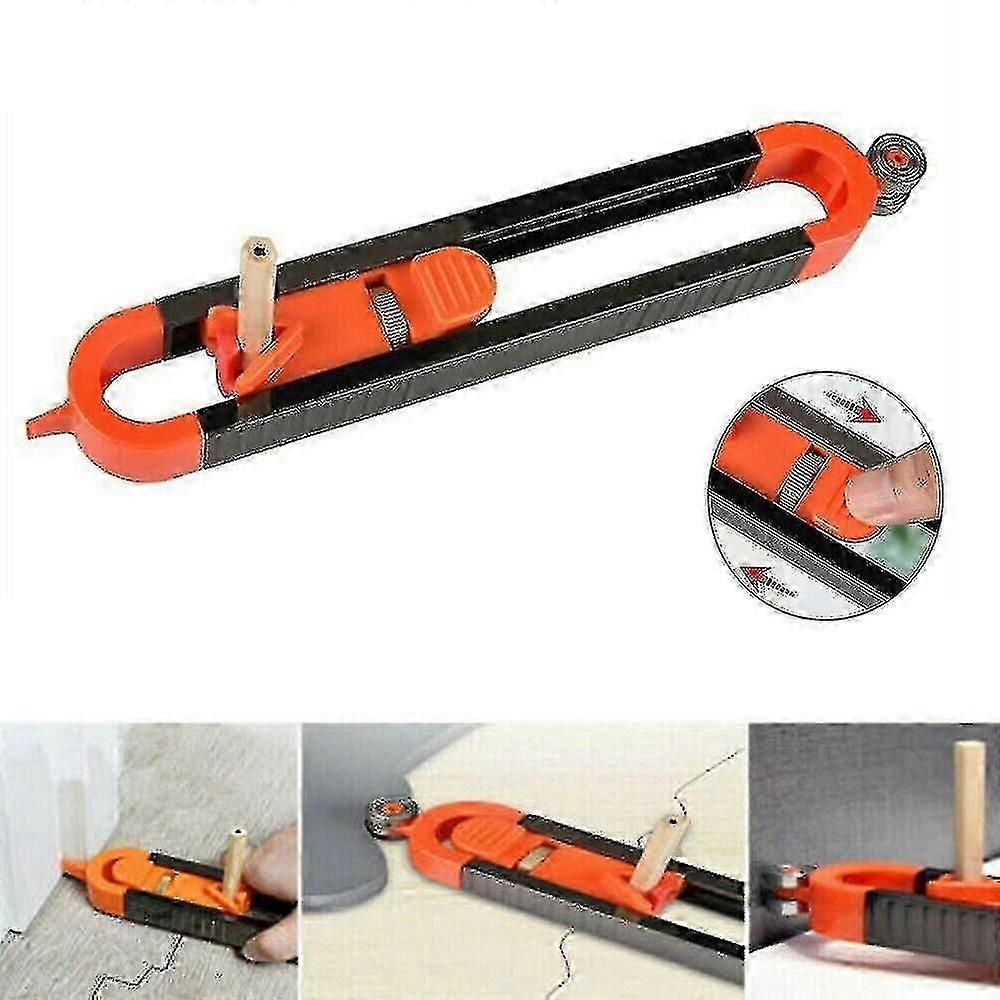 Woodworking Carpenter Tool Elliptical Profile Scribing Ruler Contour Gauge With Lock Measuring Tools