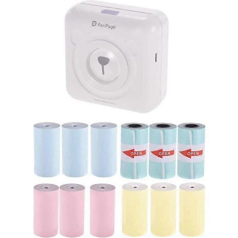 POCKET Mini Photo Printer - Wireless - Thermal Printer - 9 thermal paper rolls - 3 adhesive rolls 57 x 30 mm