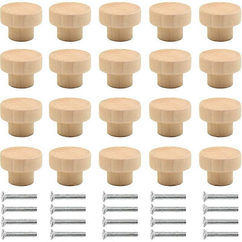 Furniture handles, wooden, round knobs, cabinet hardware