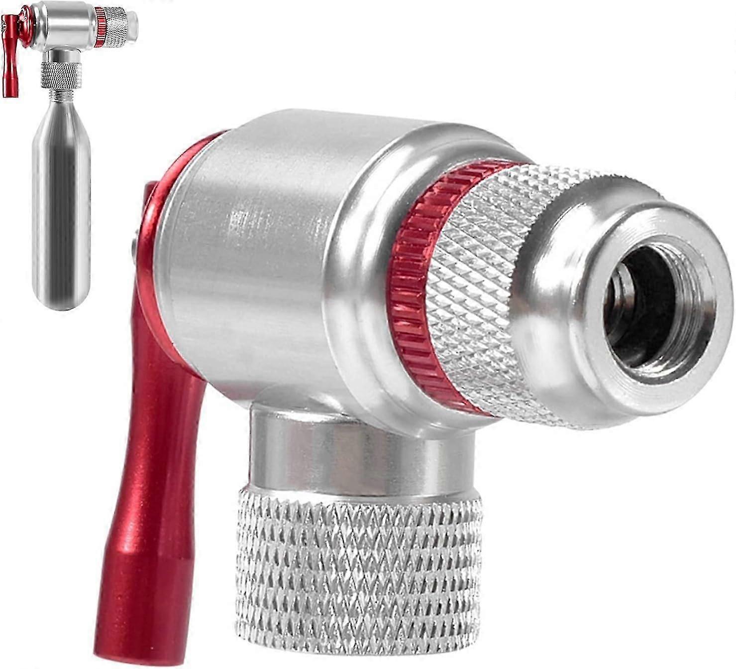 Bicycle CO2 Pump, for Presta and Schrader valves - Mini Tire Inflator for Road, Racing and MTB - without Cartridge