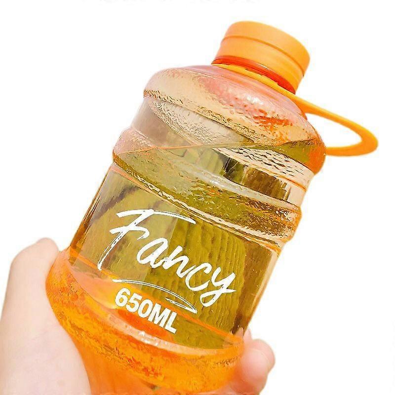 דלי טהורה קטנה מיני מים מפלסטיק מפוארת [תפוז שקוף] 650 מ"ל אחת + מברשת + שרוך