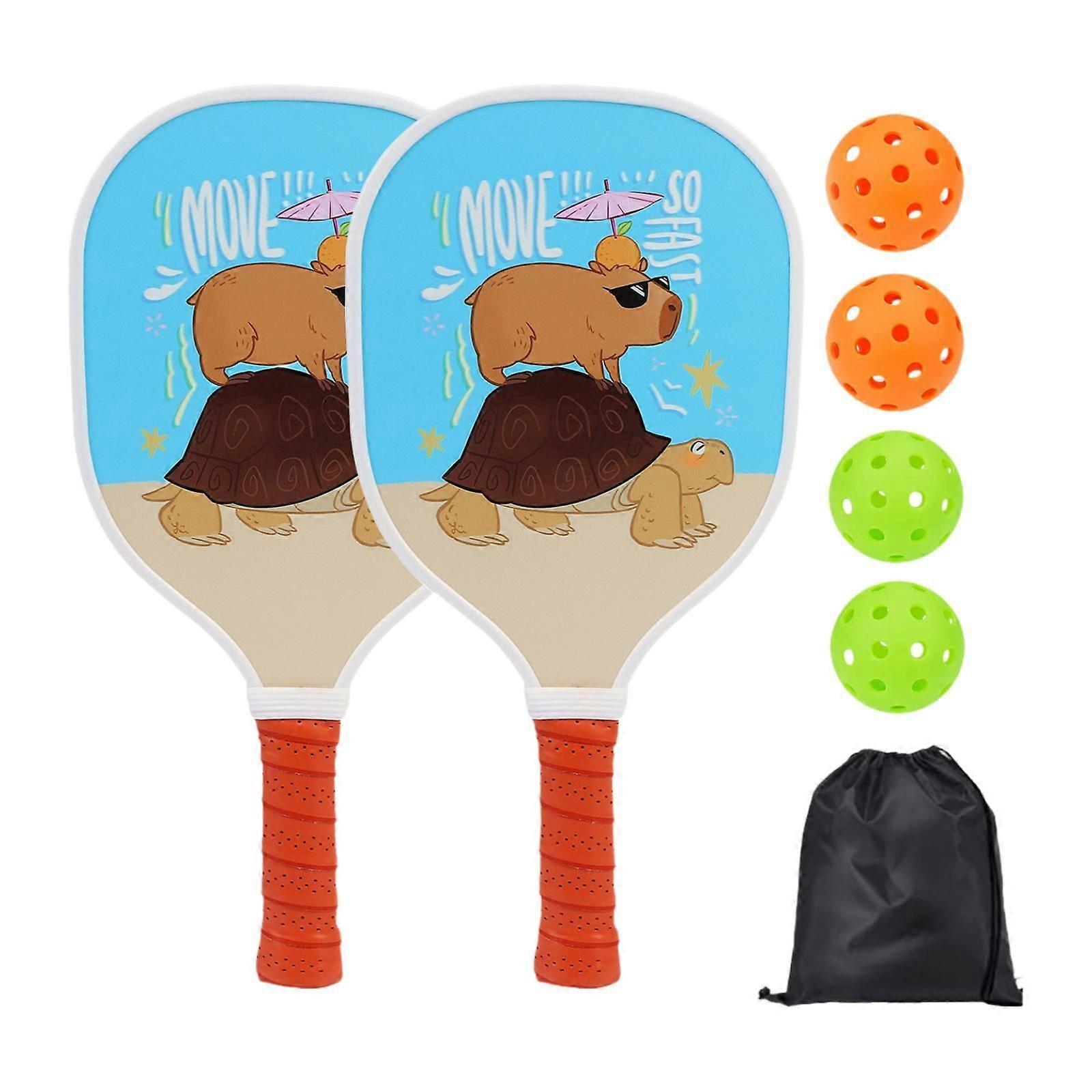Çocuklar Pickleball Kürekler Çocuklar için Raketler Ahşap Sevimli Pickleball Raketler Stil A