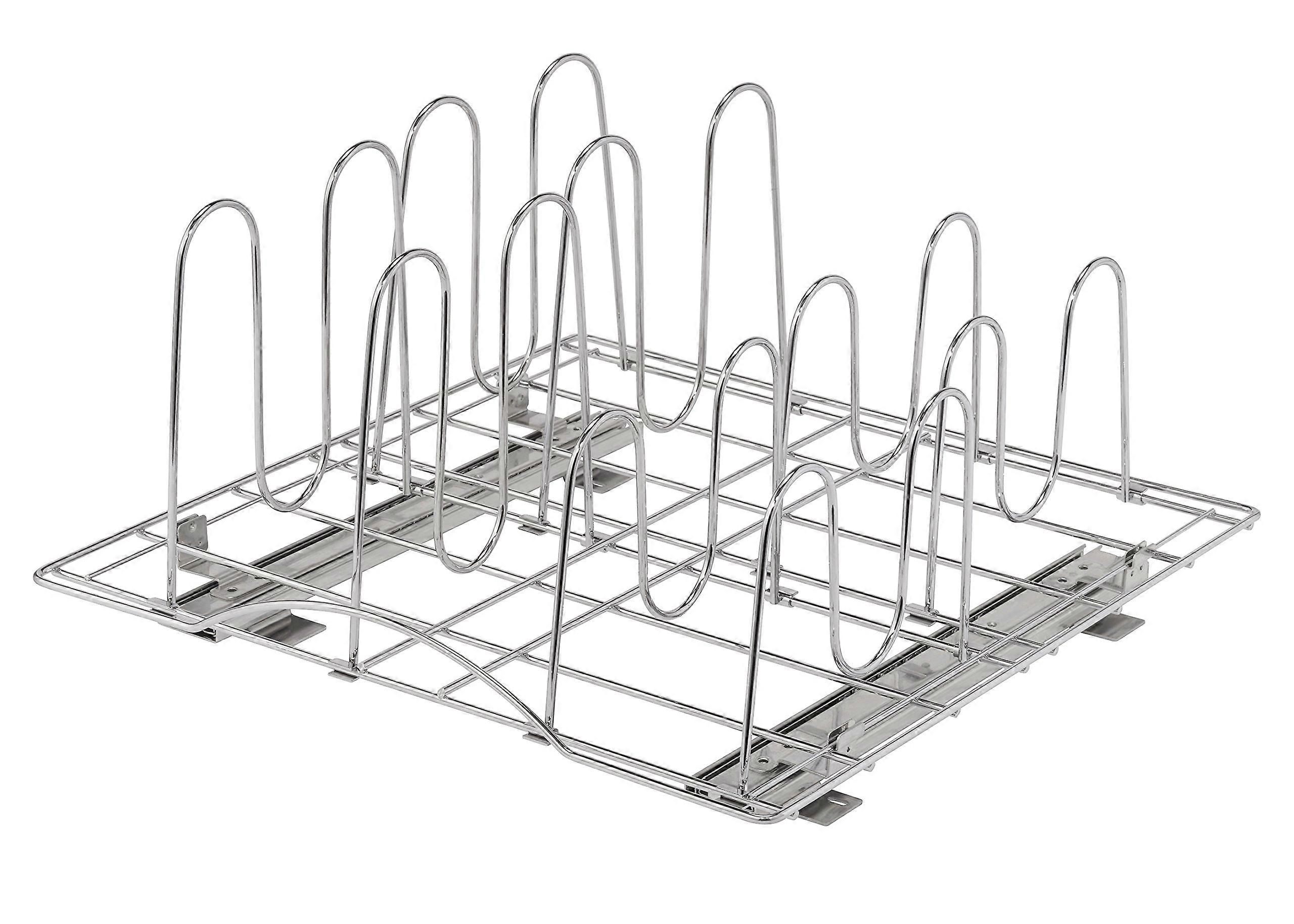 Sliding Undercabinet Organizer for Kitchen Storage 19.75" Width 20" Depth 10" Height Adjustable Multi-Use Design