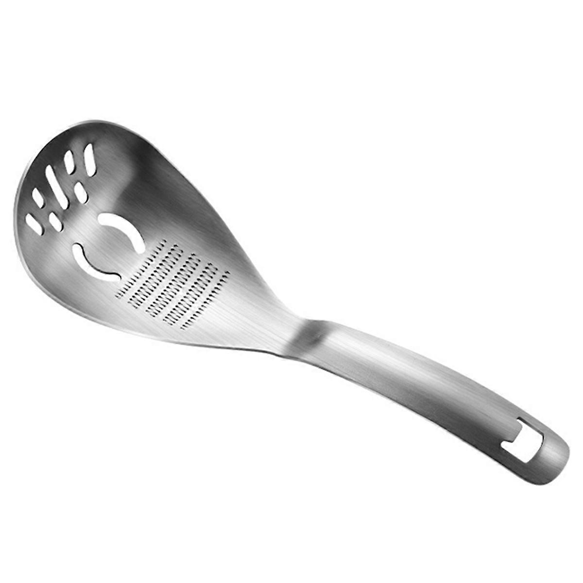 Stainless Steel Kitchen Spoon Set Multi-Function Cooking Spoon Garlic Grater Strainer Kitchen Gadgets Round