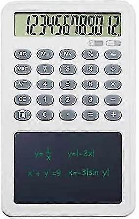 Basic Calculator Notepad With Lcd Writing Tablet, Rechargeable, Lock Button And E-pen,12 Digit Display, Also Inkless Drawing/memo Pads/planning Boards