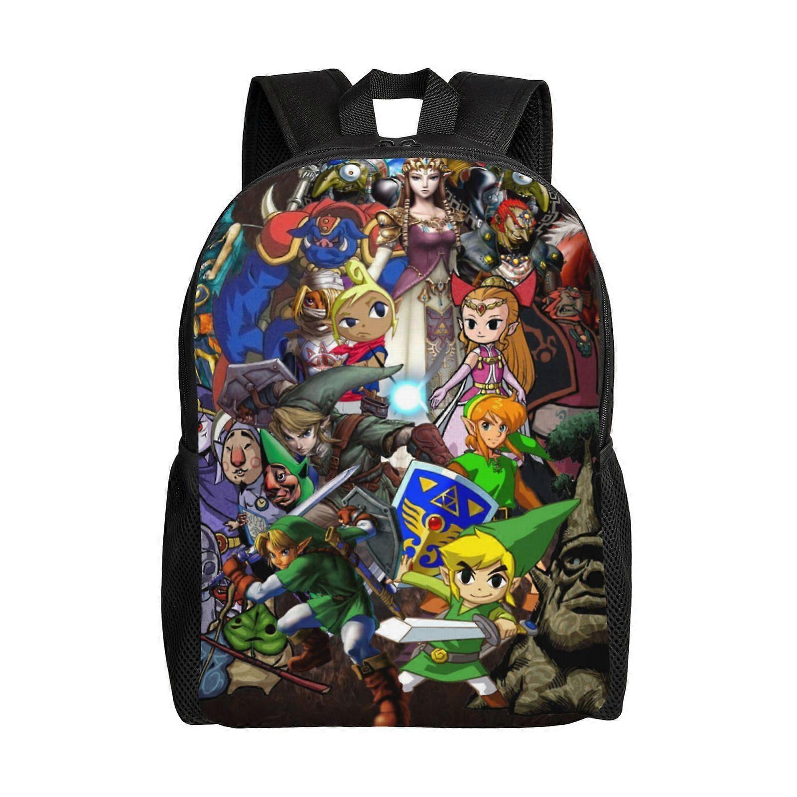 حقيبة ظهر SW743 The Legend Of Zelda حقائب ظهر للأطفال حقيبة مدرسية حقيبة كتب حقيبة ظهر غير رسمية نهارية للسفر للمشي لمسافات طويلة743