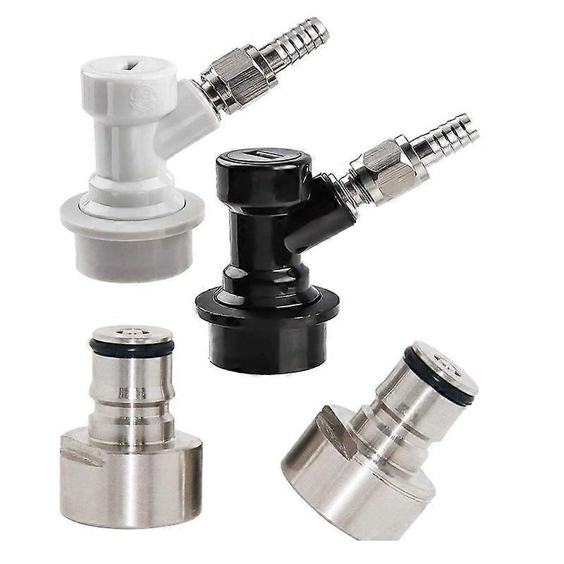 Ball Lock Coupler Adapter Ball Lock Quick Disconnect Conversion Kit Coupler 5/8 Thread Stainless Steel Gas & Liquid Post for for Home Beer Brewing