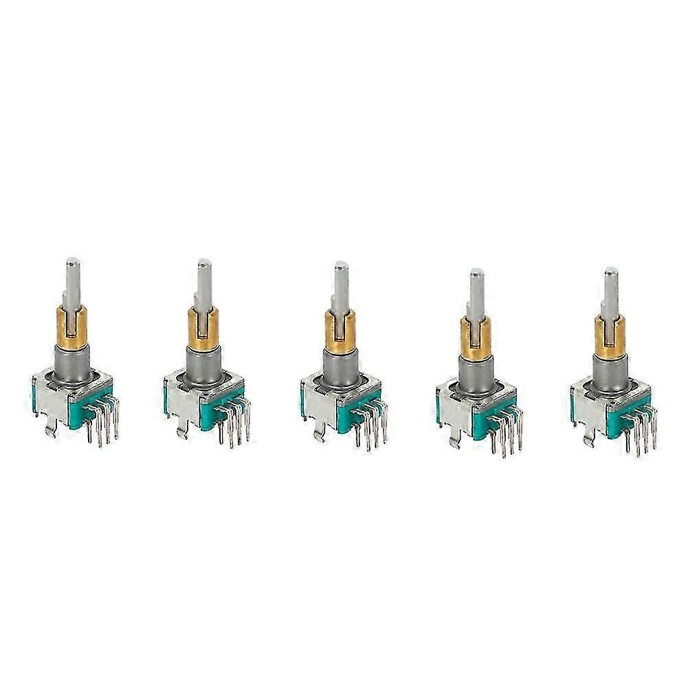 5 stk EC11EBB24C03 dobbel akse koder med bryter 30 posisjoneringsnummer 15 pulspunkthåndtak 25mm jn