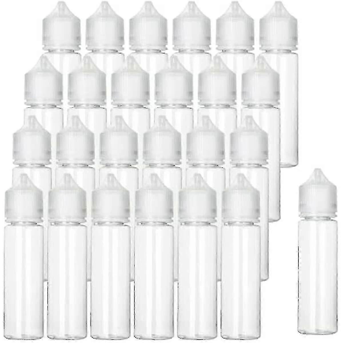 50個 60ml スポイトボトル ペットプラスチック ユニコーンボトル 液体用 アイリキッド 空スモークオイルボトル キャップ付き