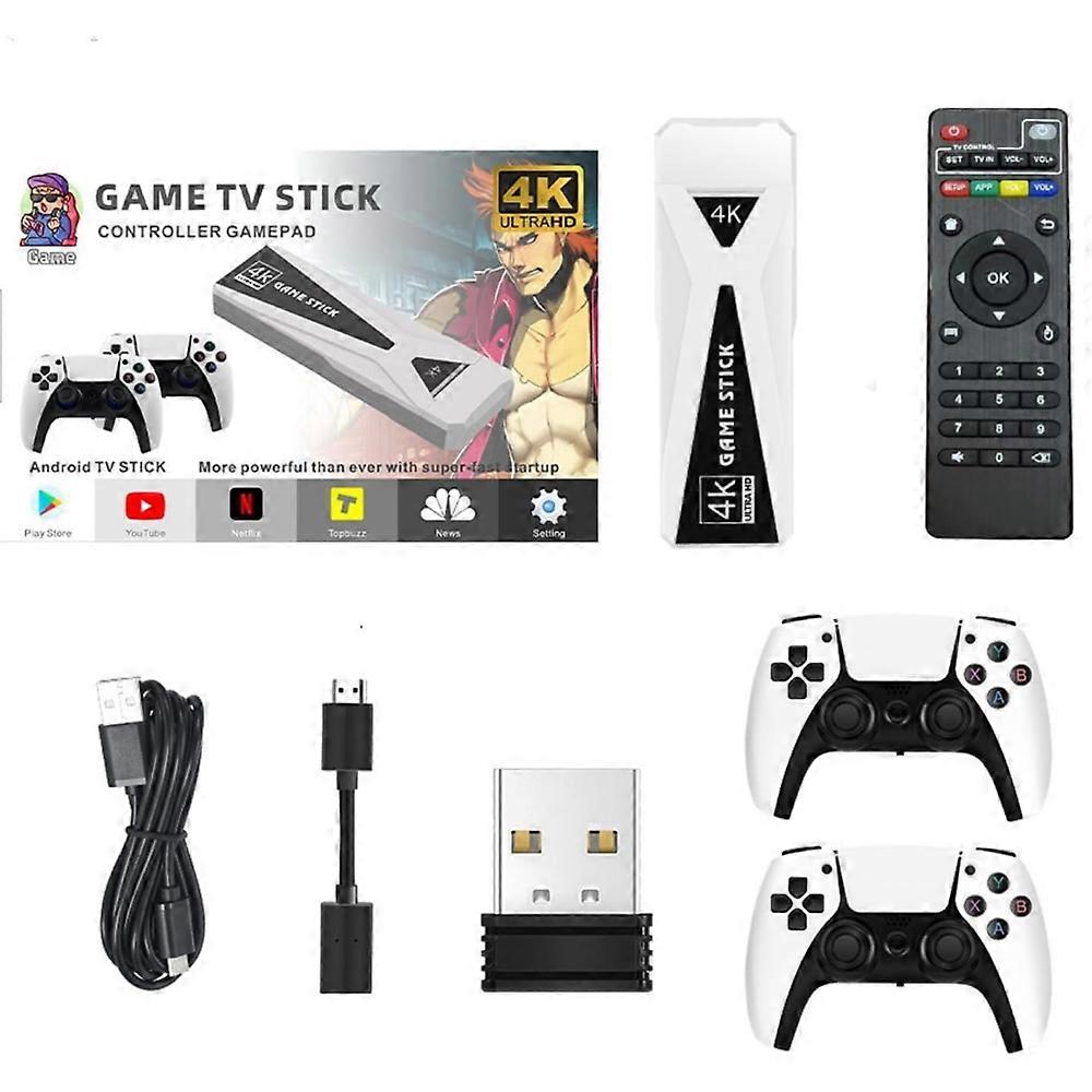 Plug & Play Tv Video Gaming Stick, console di gioco retrò wireless con controller di gioco a doppio joystick per sessioni di gioco ininterrotte, portatile e