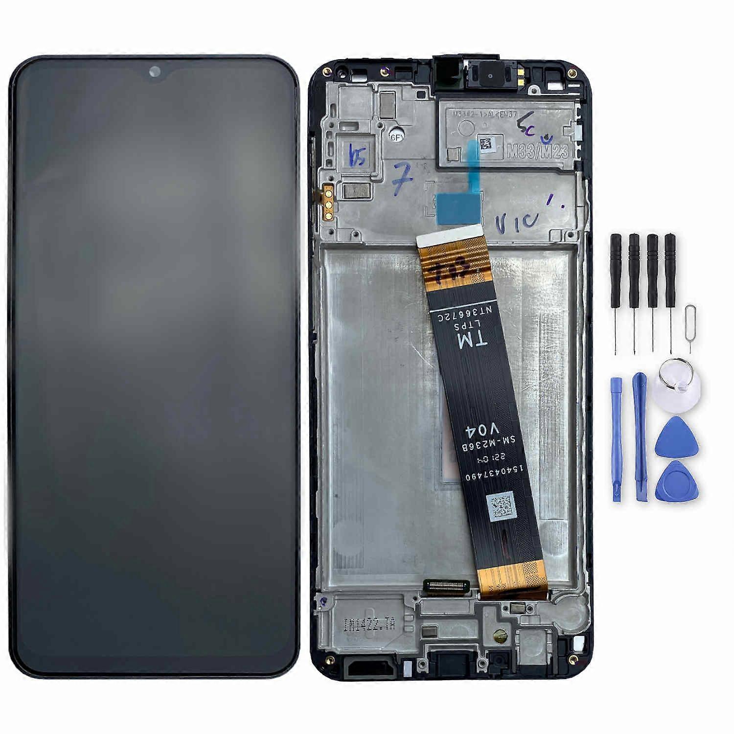 Samsung LCD Display Complete Unit GH82-28487A for Galaxy M23 5G Black Replacement