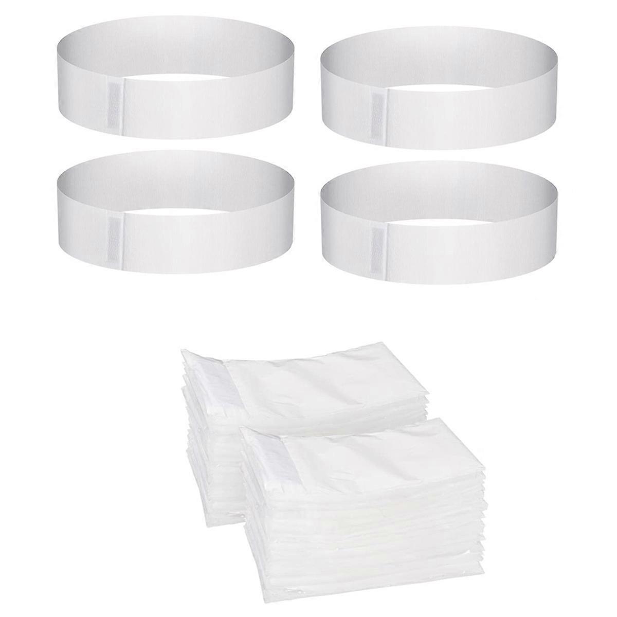 100PCS Disposable Spa Facial Headbands,with Adjustable Magic Tape