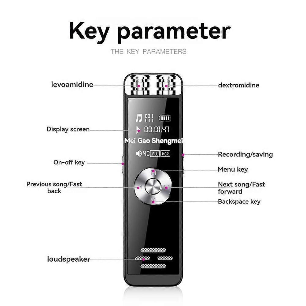 Mini Dual Microphone Digital Voice Recorder MP3 Player Recorder B
