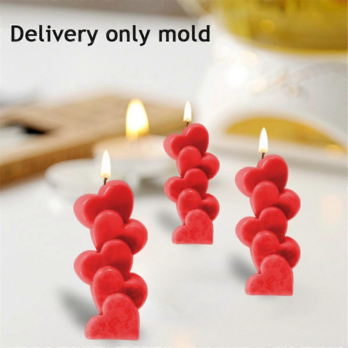 5PCS 3D Silicone Candle Mold DIY Aromatherapy Plaster Soap Mold
