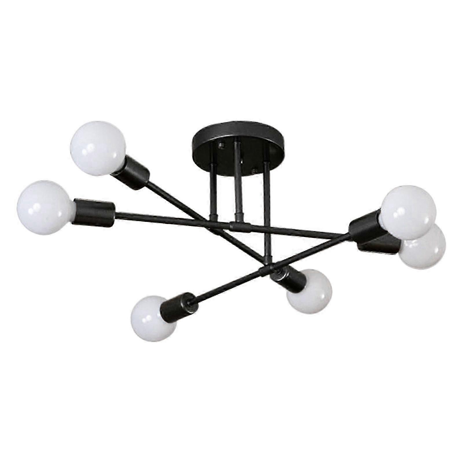 Plafonnier industriel à 6 lumières pour cuisine, salle à manger, salon, chambre à coucher