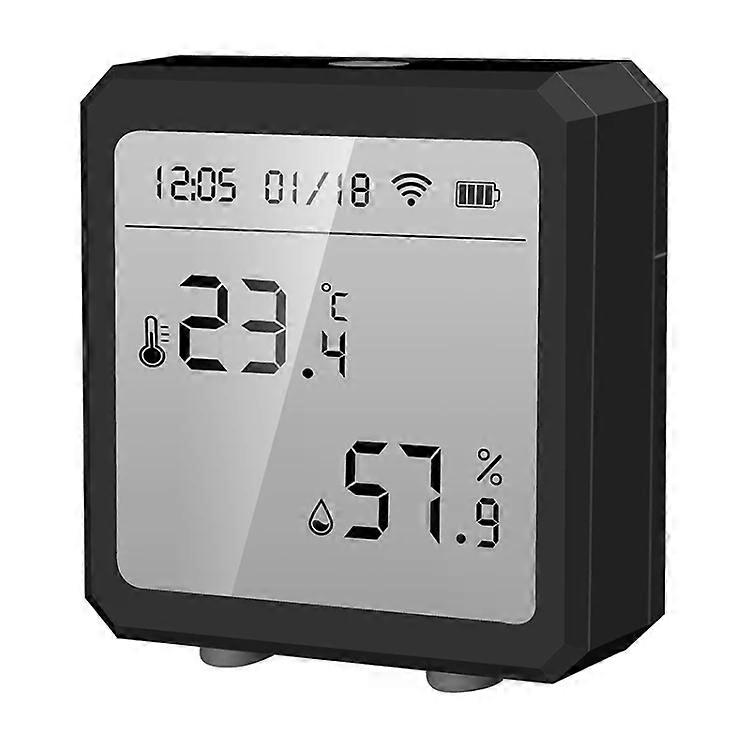 Home Automation Modules Wifi Temperature And Humidity Meter Sensor Equipment Smart Home Graffiti APP Temperature And Humidity Sensor Black