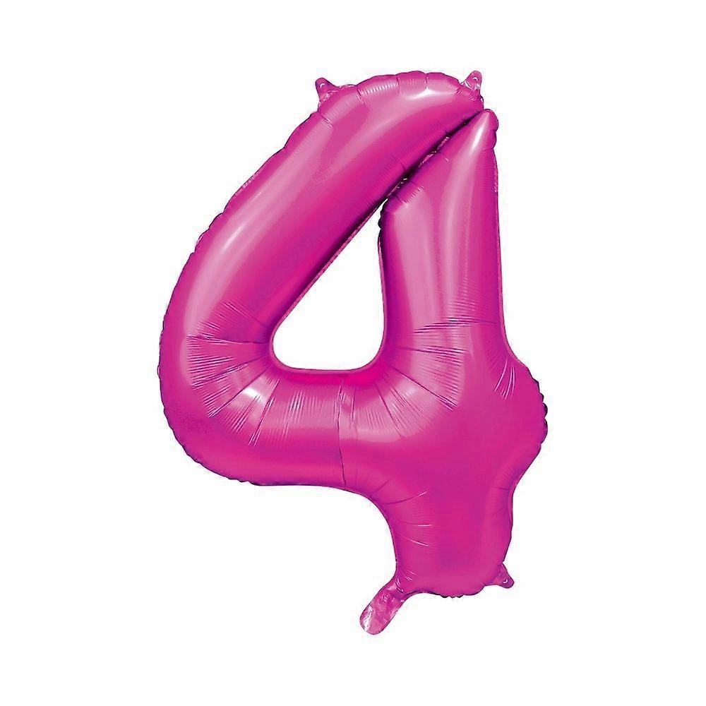Ballong Nummer 4 Rosa 86 cm