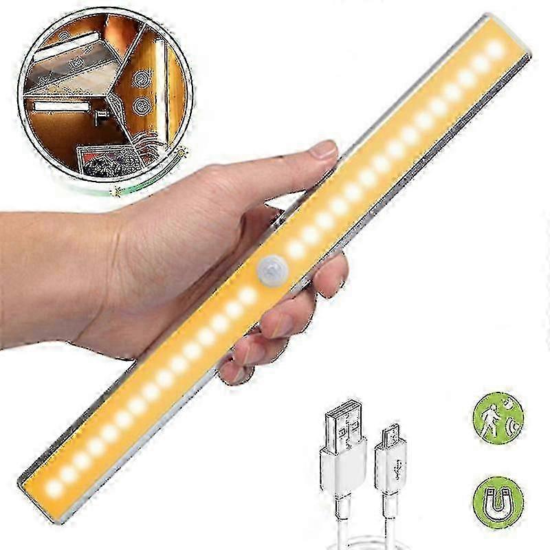 Usb Rechargeable Motion Sensor Light 6 10 24 40 60 Led Night Light Kitchen Bedroom Lighting Wall Lamp Wardrobe Lamp Staircase