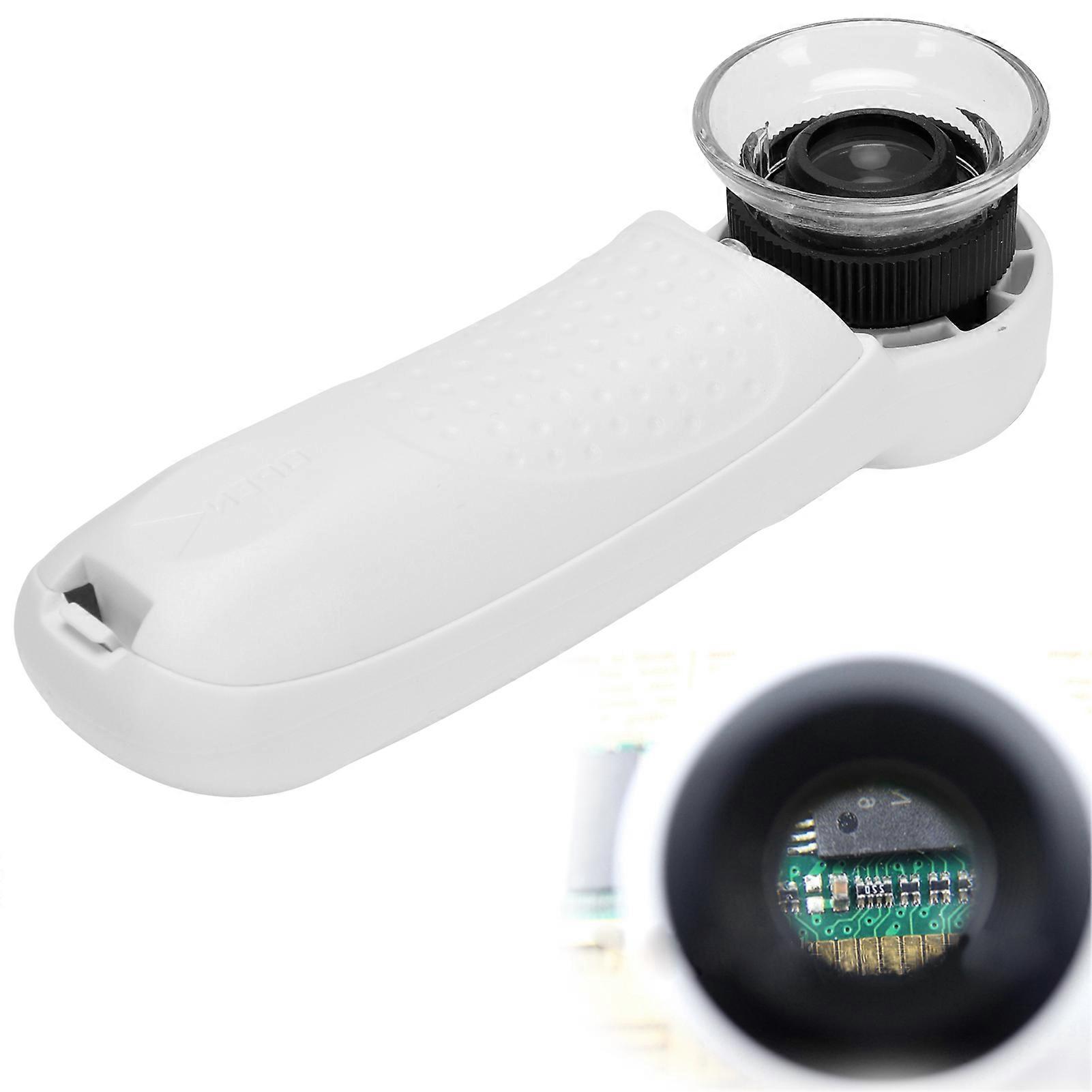 45X Handheld Magnifying Glass Battery Powered LED Magnifier for Jewelry Identification