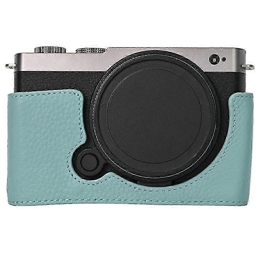 For Panasonic Lumix S9 Camera Case Genuine Leather Bottom Case Easy To Replace Battery - Black