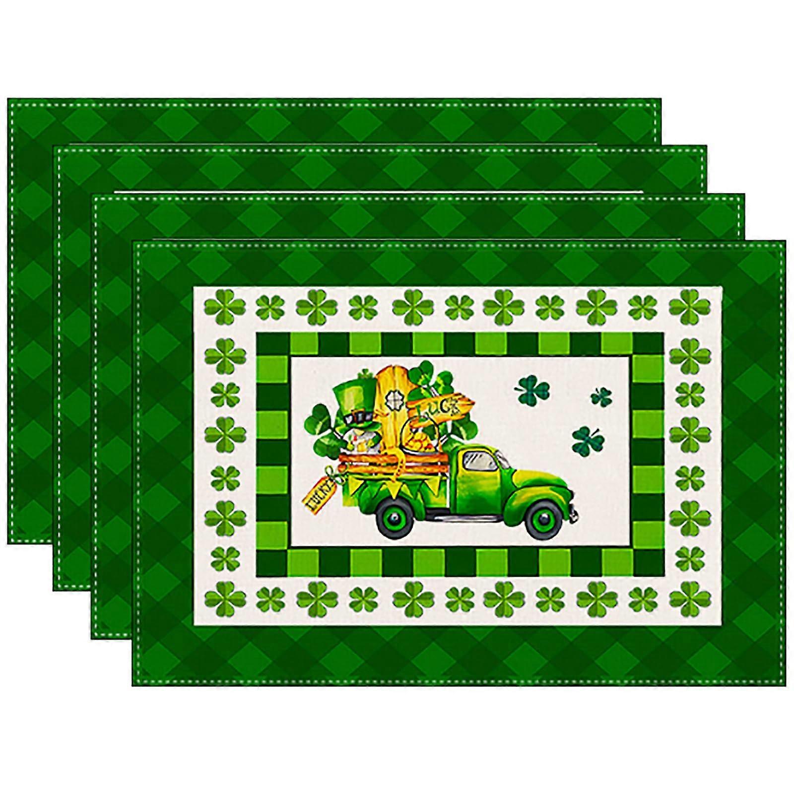 Menstrual Lucky Yonca St. Patrick day set tablecloth Set seasonal spring tablecloths
