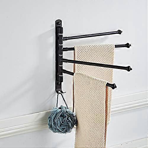 Bathroom Towel Shelf Rotating Towel Bar Wall Mounted Space-Saving Storage for Home and Bathroom Organization