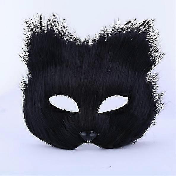 Animal Mask Male And Female Half Face Simulation Fox Mask Masquerade
