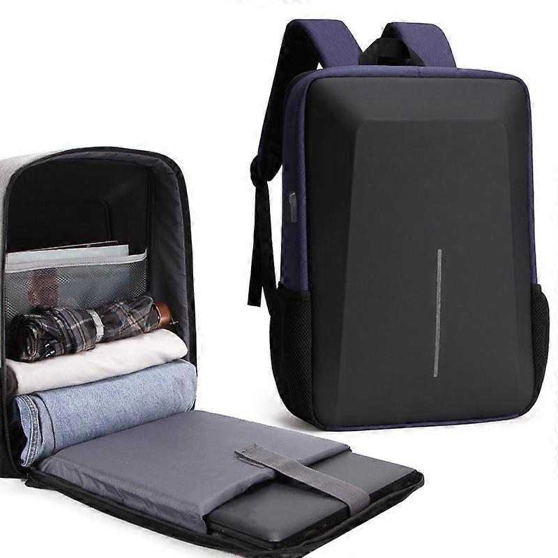 Men Business Shoulder USB External Interface Computer Bag, Color: 8001-J Blue