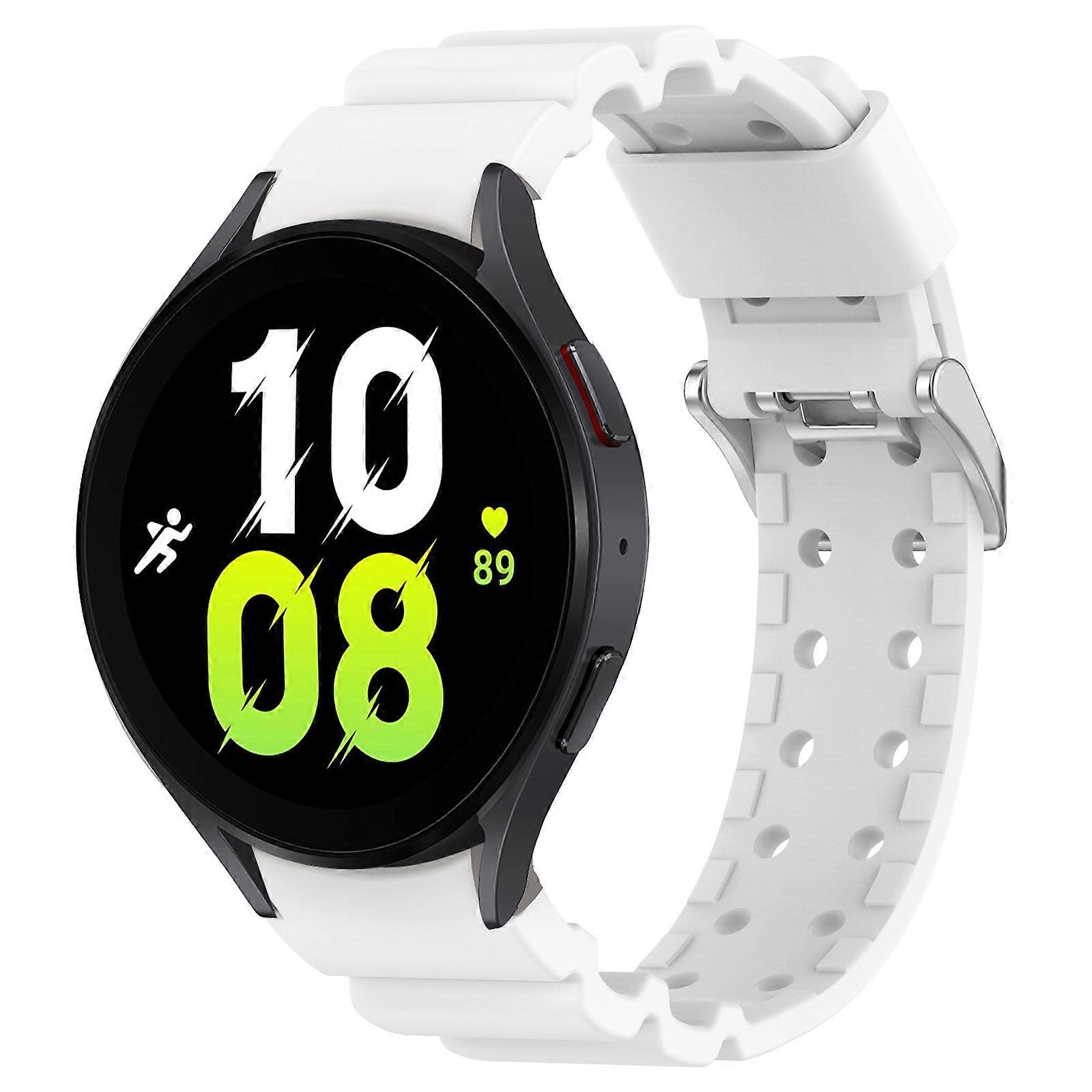 For Samsung Galaxy Watch5 44mm Armor Pure Color Silicone Watch Band