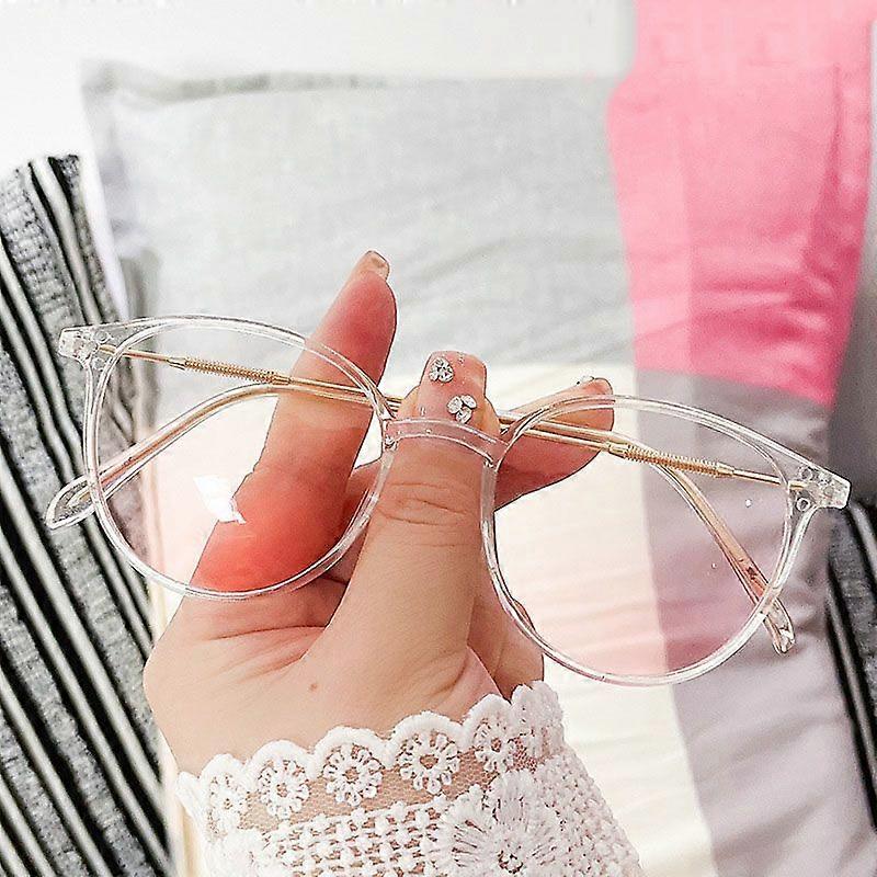 Metal TR90 Blue Light Blocking Glasses Women Men Retro Round Eyeglasses Frames Anti Blue Rays Transparent Eyewear Oculos De Grau
