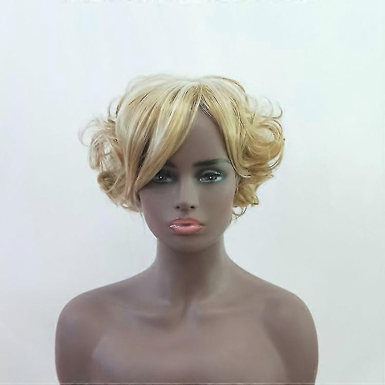Kvinnor Kort Lockigt Hår Peruker