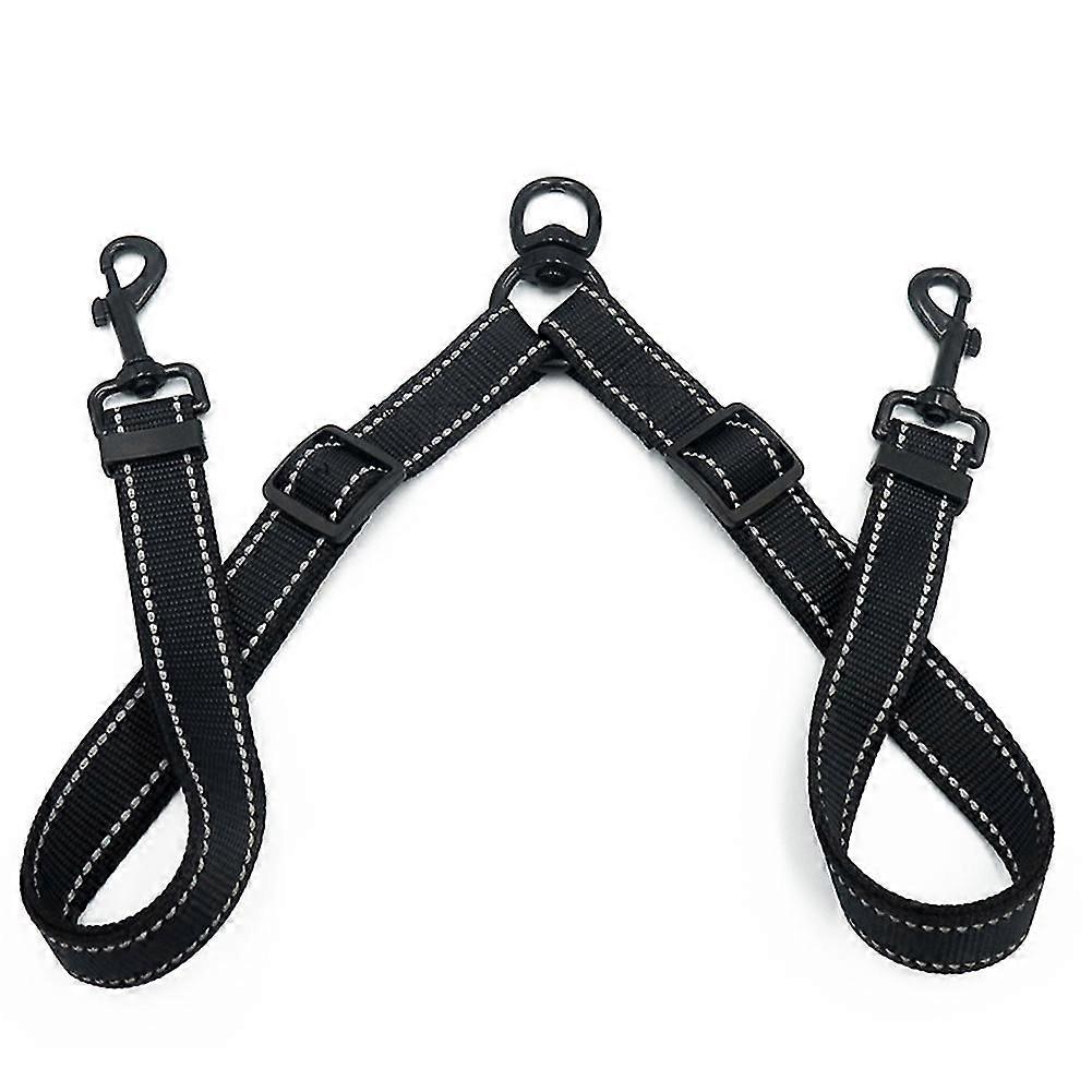Double Leash Coupler For Large Dogs Adjustable Heavy Duty Nylon Splitter For Two Big Dogs