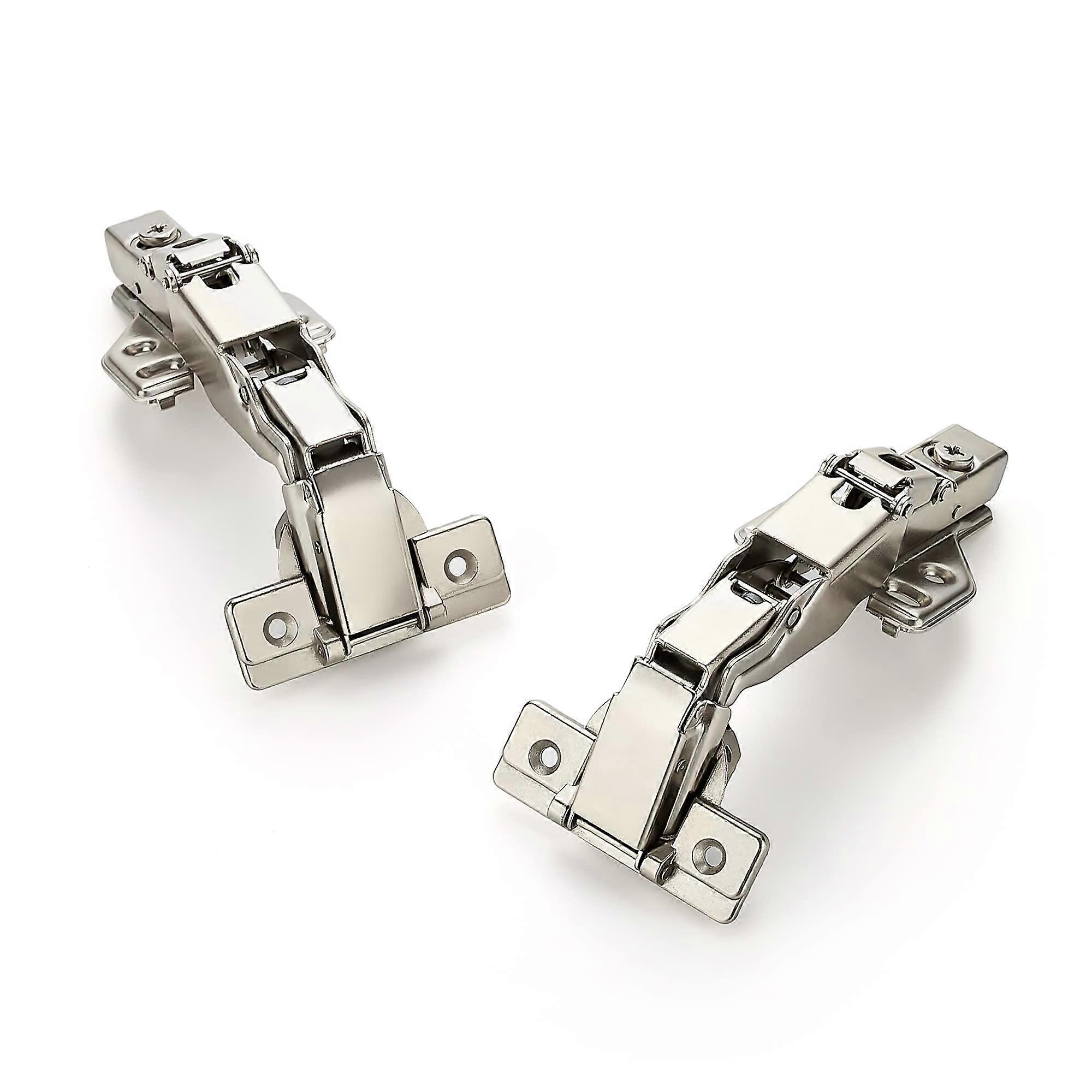 Kitchen Cabinet Hinges, 165-Degree Full Overlay, Face Frame Concealed Corner, 1 Pair 2 Pack, Lazy Susan Compatible