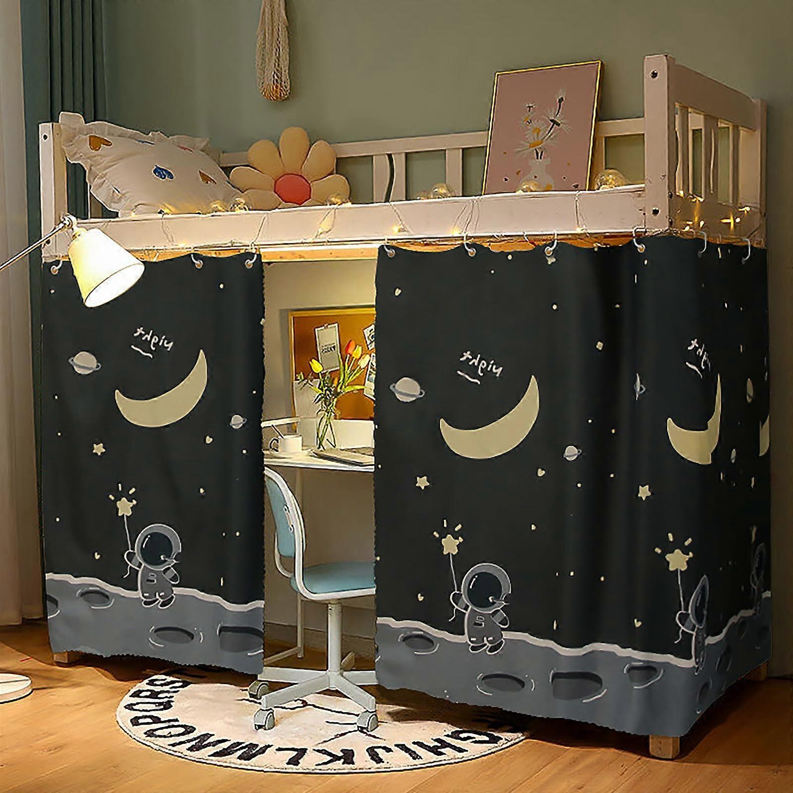 Dorm Home Bunk Bed Blackout Curta Cloth,Students Single Sleeper Decorative Privacy Cover